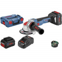 Leņķa slīpm. GWX 18V-15 SC, 2x8Ah GAL 18V-160 C 06019H6501