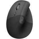 Logitech USB optinė belaidė vertikali pelė/juoda Lift 910-006474, 4000 DPI, 4 mygtukai, RF belaidis + Bluetooth, AA baterija