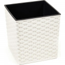 Puķu pods Juka rattan 400x400mm, krēmkrāsas