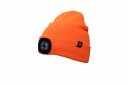 OTTO ziemas cepure ar LED gaismu, HOGERT, HT5K495, oranža, 150 lm, USB uzlāde