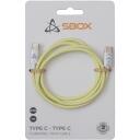 Sbox USB kabelis TYPEC-1-Y, 1m, 480 Mbps, dzeltena, pīts kabelis