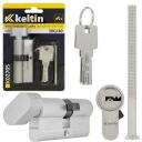 Keltin Užrakto cilindras su rankenėle K02705, 30/30G mm, 3 raktai, 25 000 ciklų, aliuminis, ZnAl lydinys