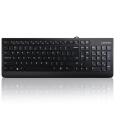Lenovo USB klaviatuur 300 GX30M39655, 1.8m, 580g, juhtmega, QWERTY, must, ergonoomiline disain, pritsmekindlad klahvid