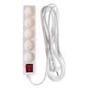 Pagarinātājs 5m 5 vietīgs B/Z + slēdzis