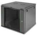 Digitus Sienas montāžas skapītis DN-19 09-U-EC-SW, 60cm, 45cm, 50.5cm, 9U, melns, cinkotas sliedes