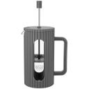 Resto French Press 90535, 1 L, pelēka, borosilikāta stikls, nerūsējo&scaron;ā tērauda filtrs, plastmasas vāks, ergonomiska rokturis