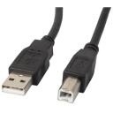 Lanberg USB kaabel 2.0 AM-BM 5M CA-USBA-11CC-0050-BK, 5 m, USB A isane, USB B isane, must
