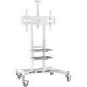Onkron TV alus TS1881-W, 50-86 tolli, maksimaalne koormus 105.9 kg, k&otilde;rguse reguleerimine 1350-1650 mm, 2 riiulit, 4 ratast