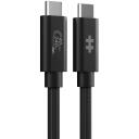 Hyper HyperDrive Next USB4 Type-C veiktspējas kabelis HD6500BKGL, 1.2 m, 240 W, 40 Gbps, 8K atbalsts, PD 3.1