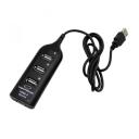 Esperanza 4 PORTU USB 2.0 CENTRMEZGLS EA116, 4 x USB A, 480 Mbit/s, Pasīvais, Melns
