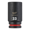 SHOCKWAVE&trade; IMPACT DUTY TRIECIENIZTURĪGAS UZGRIEŽŅU MUCIŅAS, 33 MM 3/4" IMPACT SOCKET DEEP - 1PC, 4932480392 MILWAUKEE