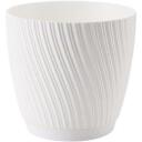 Form Plastic Siseruumide lillepott 4361130, 190mm, 172mm, &uuml;mmargune, valge, plastmass, integreeritud alus