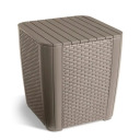 Sodo stalas/sandėtuvė Luzon plokščias pintas smėlio spalvos KETER 29202176587 39x39x42cm