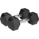 Rebel Kaalus komplekt RBA-2325-09, 2x9 kg, malm, kumm, 2 tk, kroom ja must v&auml;rv