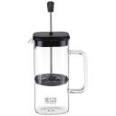Resto Teekann 90504, 800 ml, Must, Borosilikaatklaas, Plastfilter, Ruudukujuline kuju, Plastkatte