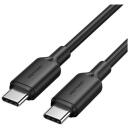 Vention CABLE USB-C Į USB-C 1M TRCBF, 1m, USB 2.0, 480Gbit/s, juodas, greitas įkrovimas, varis, PVC