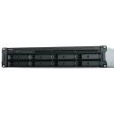 Synology NAS система хранения RS1221RP+ 4xRJ45, 1x eSATA, 2x USB 3.2, 8 отсеков, 4 ГБ DDR4 памяти