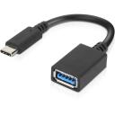 Lenovo USB-C kuni USB-A adapter 4X90Q59481, 0,14m, 5Gbit/s, 5V/2A, USB 3.2 Gen 1, must