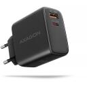 Axagon sieninis įkroviklis ACU-PQ45 45W, 2xUSB-A, 1xUSB-C, 100-240V, QC4+, PD3.0, juodas, energijos apsauga