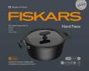 Katls Hard Face, FISKARS, 1075527, 26 cm, 5 l, melns, alumīnijs, ar vāku, keramikas nepiedegošais pārklājums