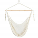 Šūpuļkrēsls CARINA, materiāls: kokvilna, krāsa: dabīgs-balts 12946 HOME4YOU