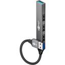 Goobay Slim 4-Port USB Hub 74456, 5 Gbit/s, heledhall