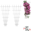 Plant Support - Garden Trellis 150 x 75 cm 2 pcs BIOOGROD 721426, steel, black