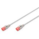 Digitus Patch kabelis DK-1617-020S, 2m, U-UTP, RJ45, pelēks, halogēnu brīvs, ugunsizturīgs, 8 vadi