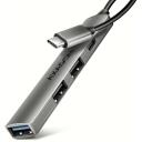 Axagon USB хаб HUE-STC 4 порта, 1&times; USB-C 480Mbps, 1&times; USB-A 5Gbps, 2&times; USB-A 480Mbps, кабель 12 см