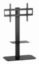 Gembird TVS-86ST-01 grīdas statīvs 43-86collu televizoriem melns VESA 100x100-600x400mm līdz 60kg augstuma slīpuma un pagrieziena regulē&scaron;ana