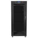 Lanberg Seisev kapp FF01-6827-12BL, 600x800mm, 27U, must, karastatud klaas, LCD, IP20, 800kg