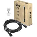 Club3D HDMI удлинитель CAC-1325 5м 4K60Hz M/F, 18 Гбит/с, 26 AWG, Черный, Золотые контакты