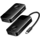 Vention I/O vaizdo siųstuvas/gaviklis ADOBB 4K@30Hz, 1 HDMI, 1 USB-C, juodas, 1m maitinimo kabelis, 0.3m HDMI kabelis