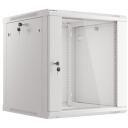 Lanberg Seinale kinnitatav rack WF01-6612-10S, 600x600mm, 12U, max. 60kg, IP20, klaasuks, 4 vertikaalset riba