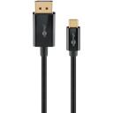 Goobay USB-C uz DisplayPort kabelis 75704, 1 m, 4K60Hz, līdz 21.6 Gbps, DisplayPort MST, USB 3.1