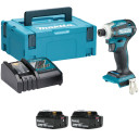 Аккумуляторный ударный шуруповерт, 18 В, 2x5 Ач, 180 Нм, XPT DTD172RTJ MAKITA