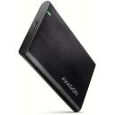 Axagon HDD korpus EE25-A6C USB-C 3.2 Gen 1, 2.5", must, 0.4 m kaabel, 7 mm HDD/SSD padjad