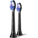 Philips Elektrilise hambaharja pea HX6052/88, 2 tk, must, ekstra pehmed harjased, 3 kuu vahetus