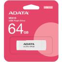 Adata USB atmintinė UC310-64G-RWH 64 GB, USB 3.2 Gen 1, skaitymo greitis 100 MB/s, balta, be dangtelio, lengva