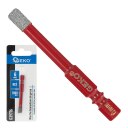 Deimantinis grąžtas plytelėms 6mm HEX GEKO G39716, 36mm gylis, 65mm ilgis, 1000 aps./min, 10mm deimantinė danga, vaškas