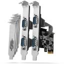 Axagon Адаптер PCEA-S4N 4x RS-232 250 кBd PCIe 5 Gbit/s, CE, RoHS, SP и LP, 1 шт.