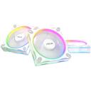 Asus Datora ventilators MR120 90DA00I3-B09020, 12V, 0.18A, 21dB, 1.7mmH2O, 3 ventilatori, 20 LED, 1600 RPM, 58 cfm, balts