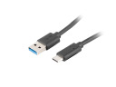 Kabelis USB-C į USB-A 3.1 CA-USBO-31CU-0018-BK USB Type-C &ndash; USB Type-A 1.8 m 3.1 Juodas Lanberg