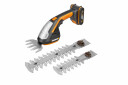 Аккумуляторные кусторезы/триммеры 20 V MAX/2,0 Ah Li-ion, Worx, WG801E, 20 см, 12 см, 8 мм, 10 см, 1 ч