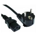 Sbox strāvas kabelis PC-POWER-CAB, 2m, 6mm, eiro tips E/F, IEC C13, 0,5mm2, melna