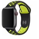 Devia Sporta Josla, 102010472103, 42/44/45/49 mm, silikons, Apple Watch Series 3-8, Apple Watch Ultra, melna/dzeltena
