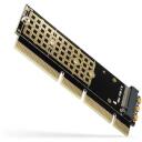 Axagon adapter PCEM2-1U PCIe NVMe M.2, 90 x 22 x 5 mm, 1 soojusjuhtiv pad, paigaldusmaterjal, kruvikeeraja