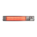 Eurom Golden 2200 Comfort RCD infraraudonųjų spindulių terasos &scaron;ildytuvas laukui 2200W IP65 nuotolinis valdymas montuojamas ant sienos iki 25m2 sidabrinė