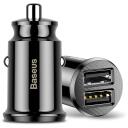 Baseus Auto Laadija, CCALL-ML01, 2xUSB, 5V, 3.1A, 15W, must, 2 laadimisporti