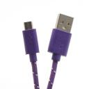 Sbox USB kabelis USB-1031U, 1m, 480 Mbps, USB A M, microUSB M, pīts kabelis, purpursarkans